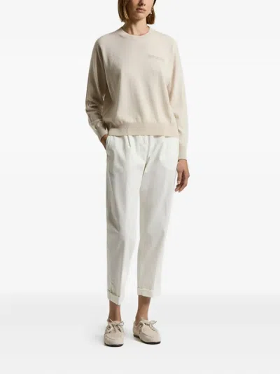 Peserico Elastic-waistband Trousers In White