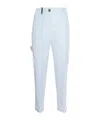 Peserico White Cargo Pants In Blue