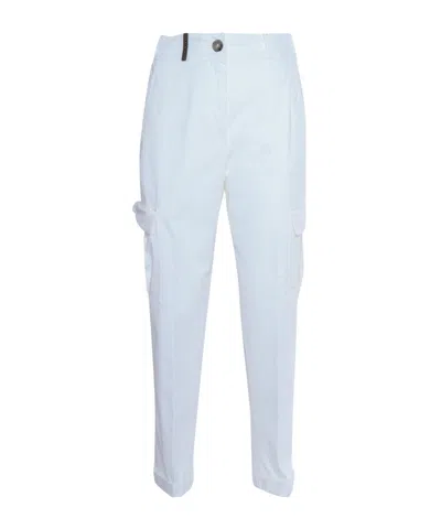 Peserico Elastic Work Pants In Blue