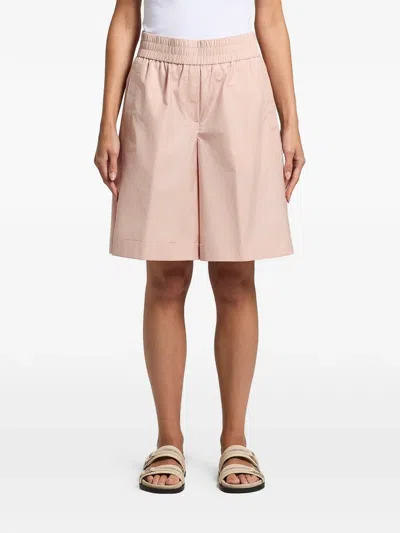 Peserico Elasticated Cropped Trousers In Pink