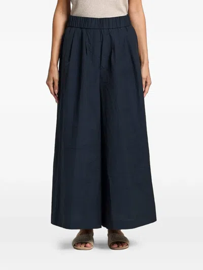 Peserico Elasticated Palazzo Pants In Blue