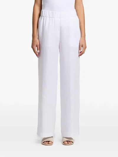 Peserico Elasticated Palazzo Pants In White