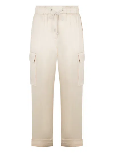 Peserico Elasticated Pocket Trousers In Neutral