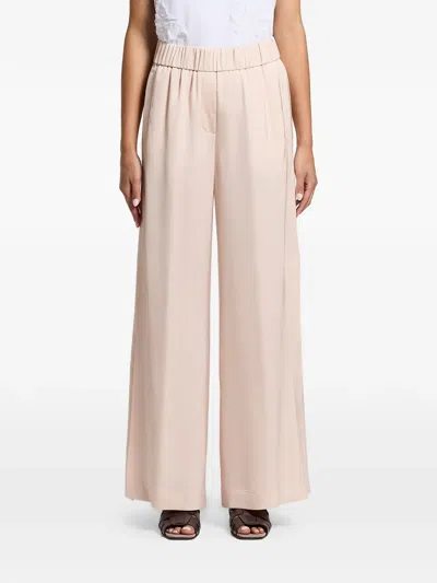 Peserico Elasticated Side-slit Trousers In Neutral