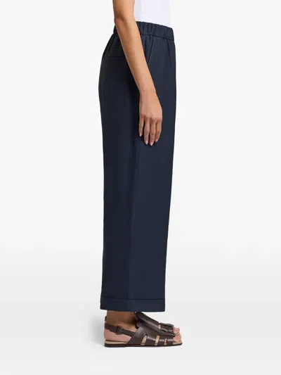 Peserico Elasticated Tapered Trousers In Blue
