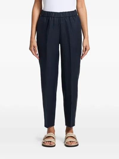 Peserico Elasticated Trousers In Blue