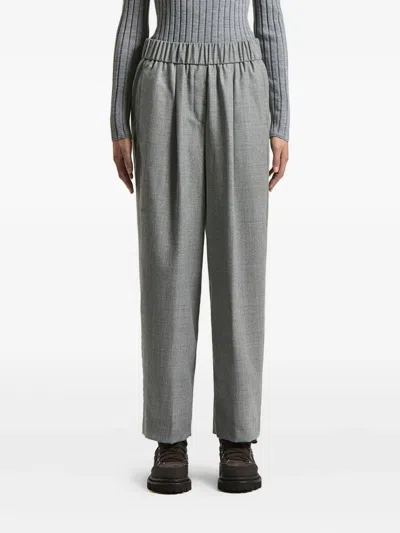 Peserico Elasticated Trousers In Gray