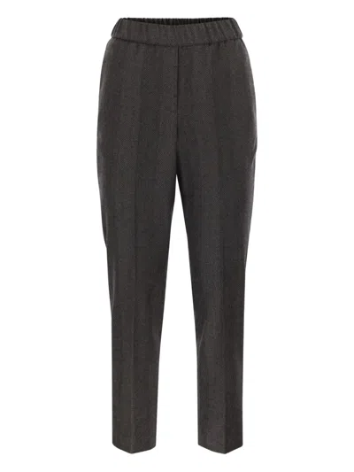 Peserico Hose Mit Stretchbund In Gray