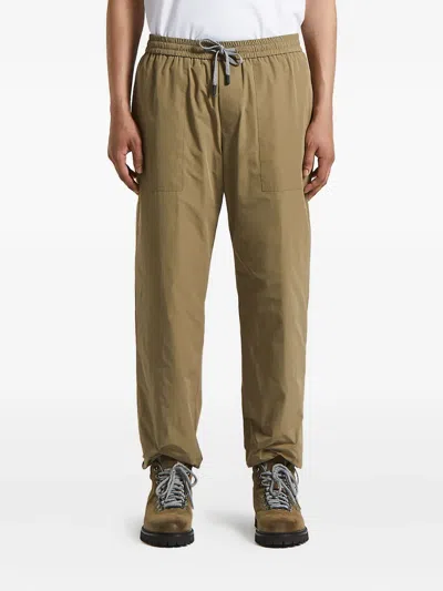 Peserico Elasticated-waist Patch-pocket Trousers In Brown