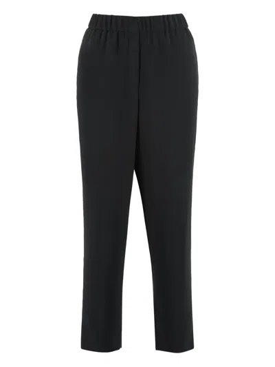 PESERICO ELASTICATED-WAIST TROUSERS
