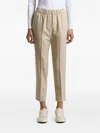 Peserico Elasticated-waist Trousers In Gold