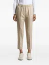 Peserico Elasticated-waist Trousers In Neutral