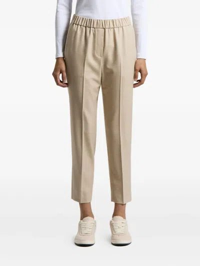 Peserico Elasticated-waist Trousers In Neutral