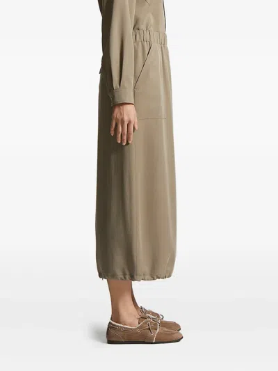 Peserico Elasticated-waistband Skirt In Green