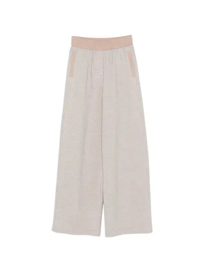 Peserico Elasticated Waistband Track Pants In Neutral