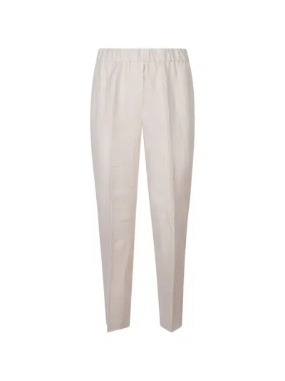 Peserico Elasticated-waistband Trousers In Neutral