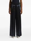 Peserico Elasticated-waistline Pallazo Pants In Blue