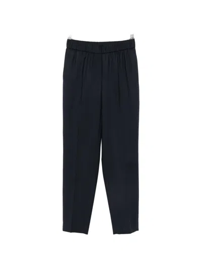 Peserico Elasticated-waist Trousers In Blue