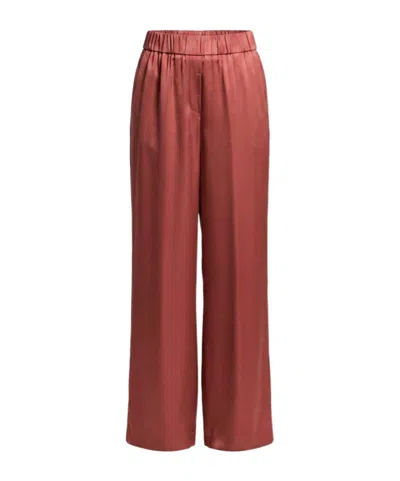 Peserico Elasticated-waist Trousers In Brown