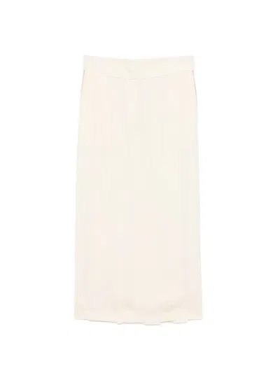Peserico Elasticated-waistband Midi Skirt In Neutral