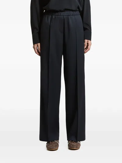 Peserico Elasticated-waistband Palazzo Pants In Blue
