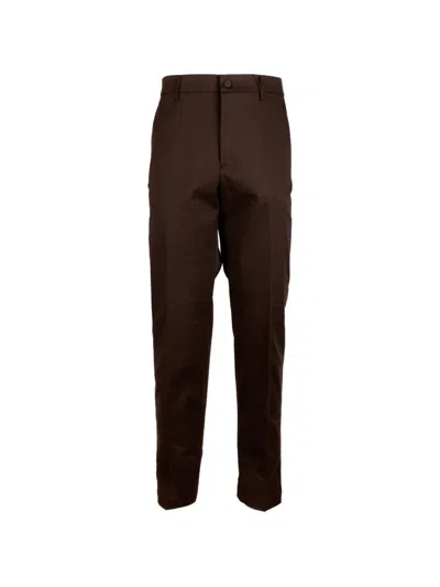 Peserico Elasticated-waistband Tailored Trousers In Brown