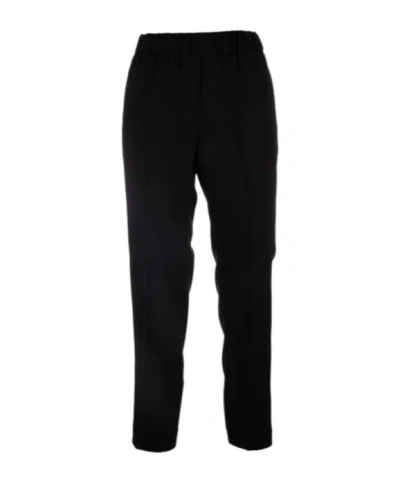 Peserico Elasticated-waistband Trousers In Black