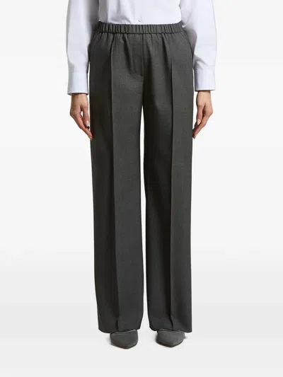 Peserico Elasticated-waistband Trousers In Gray