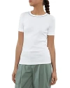 Peserico Embellished Fitted Tee In White