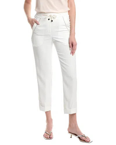 Peserico Embellished Pant In White