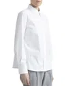 Peserico Hidden Button Blouse In Pure White