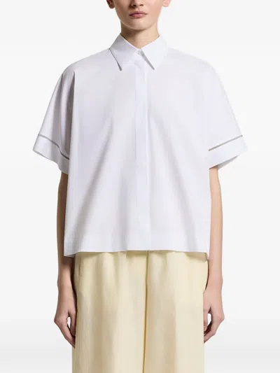 Peserico Embellished Short-sleeve Shirt In White