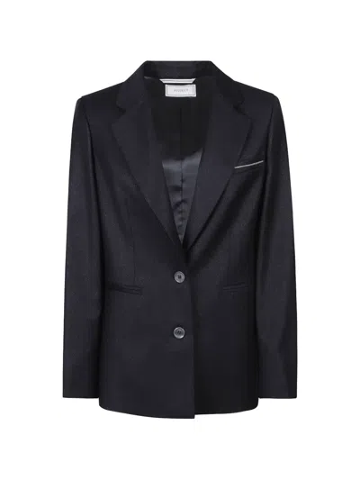 Peserico Embellished Single-breasted Blazer In Blue