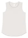 Peserico Embellished Sleeveless Top In White