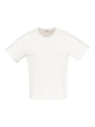 Peserico Embellished T-shirt In White