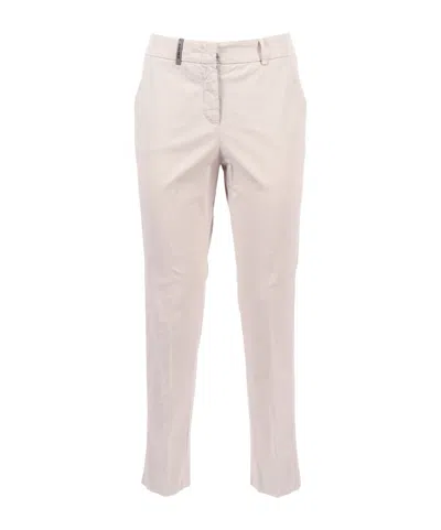Peserico Embellished Trousers In Pink