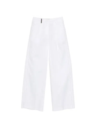 Peserico Embellished Trousers In White