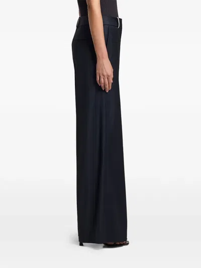 Peserico Embellished Twill Trousers In Blue