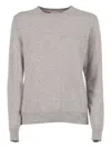 Peserico Soft Knitted Sweater With Crew Neckline In Gray