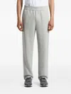 Peserico Embroidered-logo Drawstring Track Pants In Gray