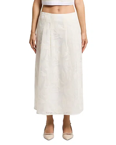 Peserico Embroidered Midi Skirt In White