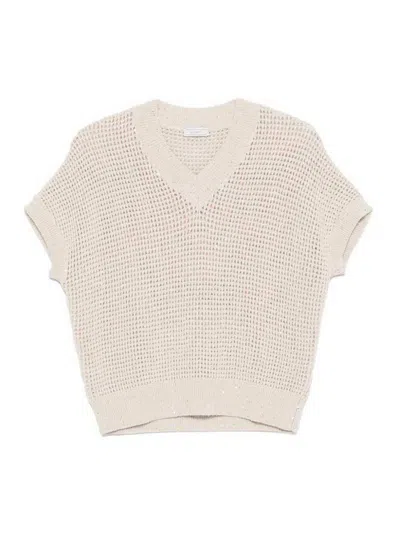PESERICO EMBROIDERED SEQUIN SWEATER