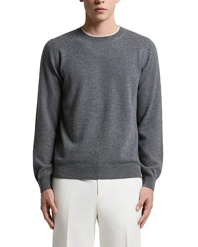 Peserico Extra Fine Wool Blend Crewneck Sweater In Gray