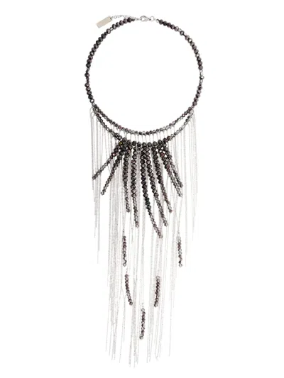 Peserico Fan-effect Necklace In Brown