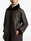 Peserico Faux Fur-collar Coat In Multi