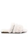Peserico Faux-fur Slides In White