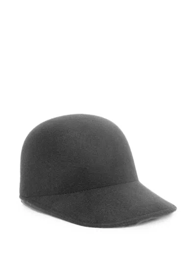 Peserico Felt Baseball Cap In Gray