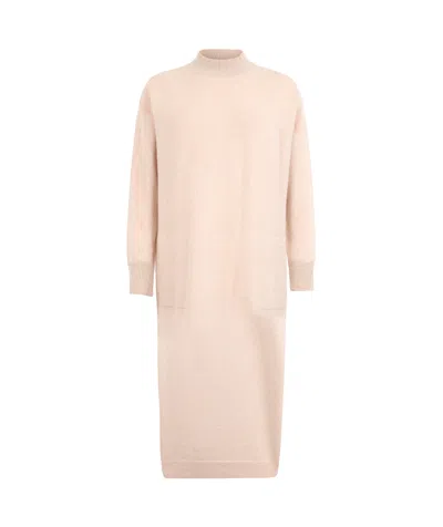 Peserico Felted Tricot Midi Dress In Neutral