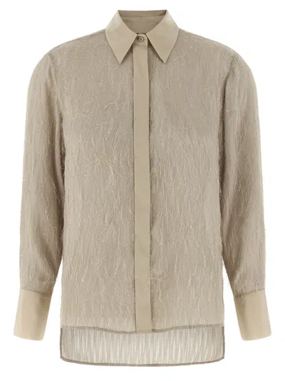 PESERICO FIL COUPÉ SHIRT SHIRT AND BLOUSE BEIGE