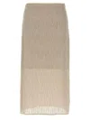 Peserico Textured Sheer Overlay Jacquard Skirt In Neutral